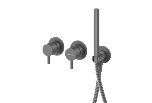 Podtynkowa bateria wannowo-prysznicowa z dwoma wyjściami AXEL GRAY QW260AG Kohlman