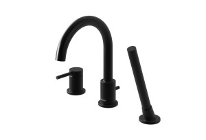 Bateria wannowa z obrotową wylewką KOHLMAN AXEL BLACK QB241AB