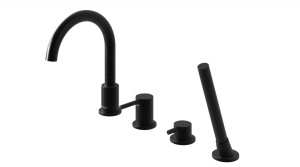 Bateria wannowa z obrotową wylewką KOHLMAN AXEL BLACK QB244AB