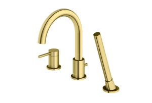 Bateria wannowa z obrotową wylewką Axel GOLD QB241AGD