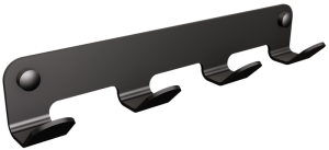 Wieszak łazienkowy na kołki 4-hakowy Czarny ANDEX TECHNIC