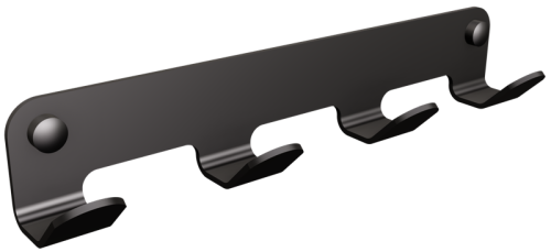 Wieszak łazienkowy na kołki 4-hakowy Czarny ANDEX TECHNIC