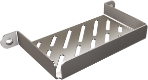 Mydelniczka naścienna ażurowa mała ze stali nierdzewnej Połysk