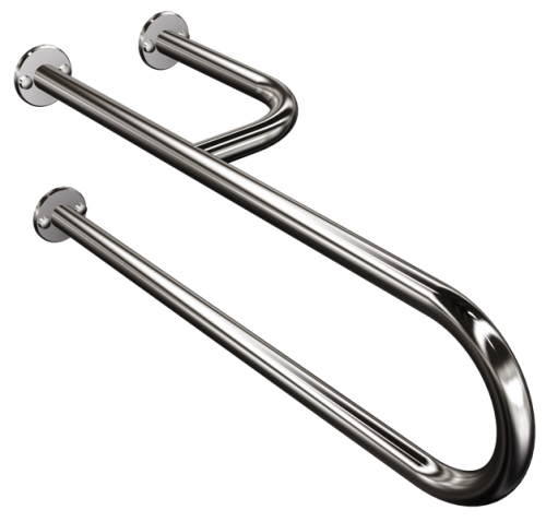 ANDEX Uchwyt półokrągły umywalkowy prawy 60cm połysk