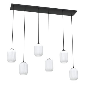 Lampa wisząca VERDI 6 BL OPAL