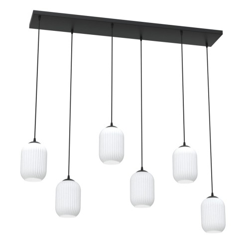 Lampa wisząca VERDI 6 BL OPAL