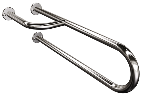 ANDEX Uchwyt półokrągły umywalkowy lewy 60cm połysk