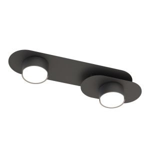 Lampa sufitowa 2xGX53 Czarna STILO 2 BL