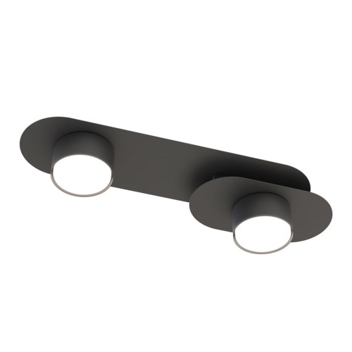 Lampa sufitowa 2xGX53 Czarna STILO 2 BL