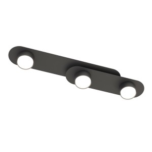 Lampa sufitowa 3xGX53 Czarna STILO 3 BL