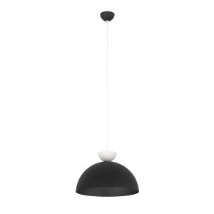 Lampa wisząca 1x12W LUNARO 1L BL Czarna/Biała 