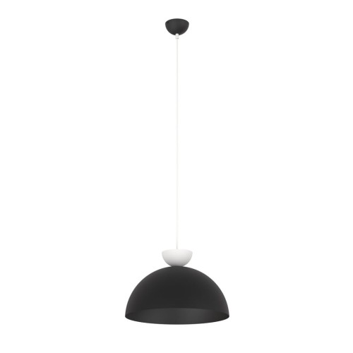 Lampa wisząca 1x12W LUNARO 1L BL Czarna/Biała 