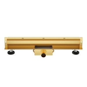 Odpływ liniowy ścienny Balneo W-Drain NEXT 100 cm 2w1 złoty dwustronny