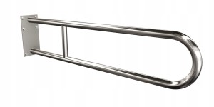 Uchwyt półokrągły ANDEX  stały z płytą 80cm fi32 stal nierdzewna Chrom