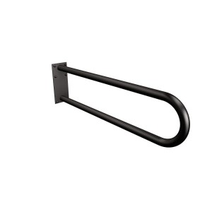 Uchwyt półokrągły ANDEX  stały z płytą 70cm fi32 stal nierdzewna CZARNY