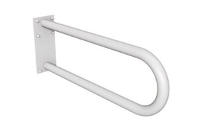 Uchwyt półokrągły ANDEX  stały z płytą 60cm fi32 stal nierdzewna Biały