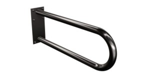 Uchwyt półokrągły ANDEX  stały z płytą 60cm fi32 stal nierdzewna Czarny MAT