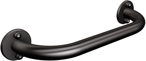 Uchwyt prosty ANDEX 40 cm fi 32 stal nierdzewna CZARNY MAT