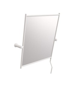 Lustro uchylne Andex w ramie z rączką dla niepełnosprawnych BIAŁE