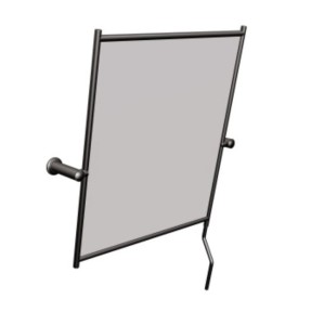 Lustro uchylne Andex w ramie z rączką dla niepełnosprawnych CZARNE