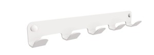 Wieszak łazienkowy 5-hakowy INOX Biały ANDEX TECHNIC