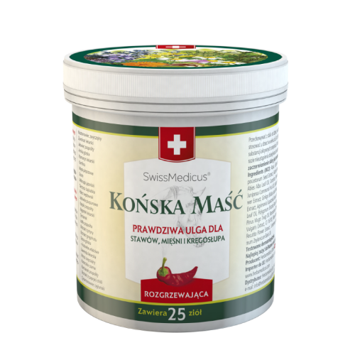 Szwajcarska KOŃSKA MAŚĆ rozgrzewająca SwissMedicus 250ml