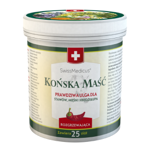 Szwajcarska KOŃSKA MAŚĆ rozgrzewająca SwissMedicus 500ml