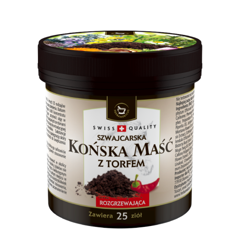 Szwajcarska KOŃSKA MAŚĆ z Torfem rozgrzewająca SwissMedicus 225ml 