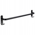 Wieszak łazienkowy pojedynczy z haczykami czarny 60 cm