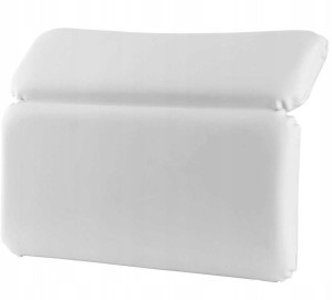 Zagłówek wannowy na przyssawki wyginany biały PL6686