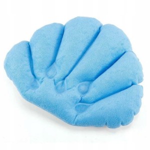 Zagłówek wannowy na przyssawki niebieski - typ muszelka PL6687