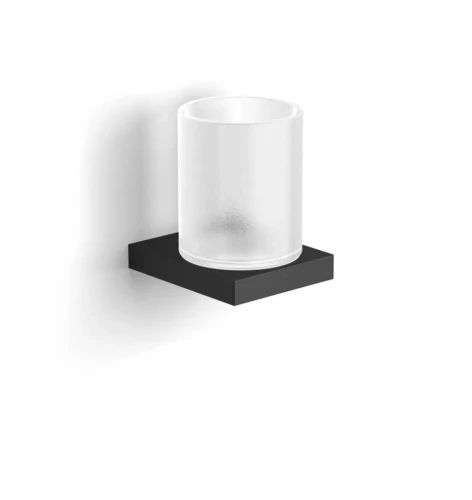 Uchwyt z kubkiem / czarny mat, szkło matowe Kobe