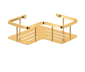 Koszyk Stella półka narożna 20x20x7 / złoty połysk