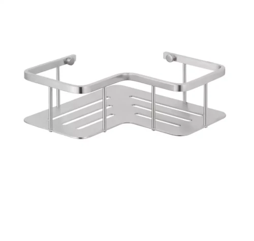 Koszyk Stella półka narożna 20x20x7 / stal szczotkowana