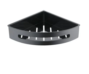 Koszyk Stella narożny 20,5x20,5x5,5 / czarny mat / wkład z tworzywa czarny