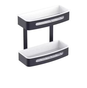 Koszyk Stella podwójny / czarny mat / wkłady z tworzywa białe