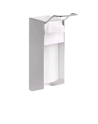 Dozownik Stella do płynu dezynfekującego 0,5L z przyciskiem łokciowym / Alu mat