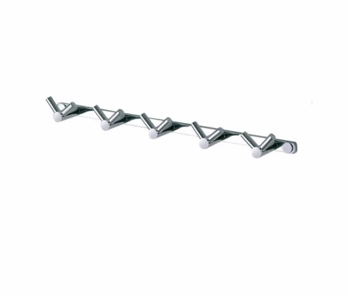 Listwa Stella - 5 haczyków podwójnych na ręczniki / chrom