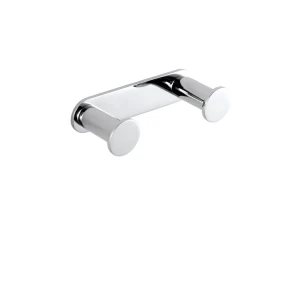 Listwa szeroka Stella - 2 haczyki na ręczniki / mosiądz chrom