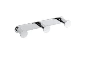 Listwa szeroka Stella - 3 haczyki na ręczniki / mosiądz chrom