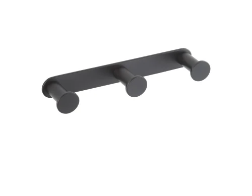 Listwa szeroka Stella - 3 haczyki na ręczniki / mosiądz czarny mat