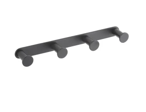 Listwa szeroka Stella - 4 haczyki na ręczniki / mosiądz czarny mat