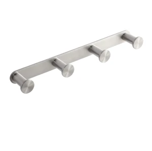 Listwa szeroka Stella - 4 haczyki na ręczniki / stal szczotkowana