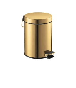 Kosz pedałowy Stella STANDARD okrągły 3 L, soft close / złoty połysk