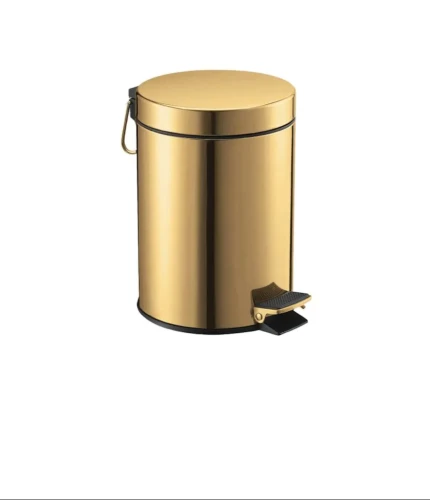 Kosz pedałowy Stella STANDARD okrągły 3 L, soft close / złoty połysk