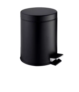 Kosz pedałowy Stella STANDARD okrągły 3 L, soft close / czarny mat