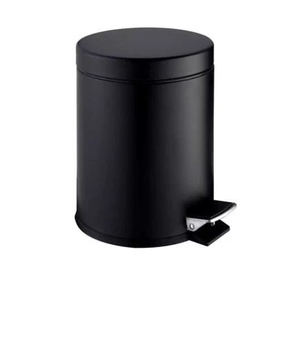 Kosz pedałowy Stella STANDARD okrągły 3 L, soft close / czarny mat