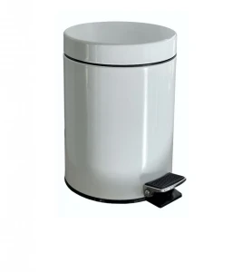 Kosz pedałowy Stella STANDARD okrągły 3 L, soft close / biały połysk