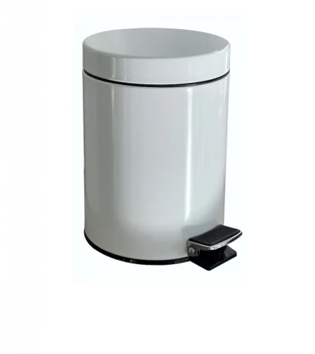 Kosz pedałowy Stella STANDARD okrągły 3 L, soft close / biały połysk