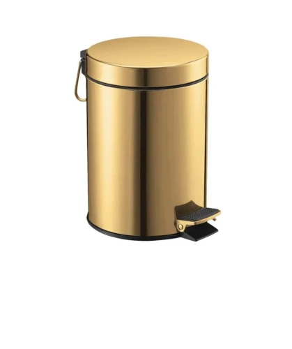 Kosz pedałowy Stella STANDARD okrągły 5 L / soft close / złoty połysk